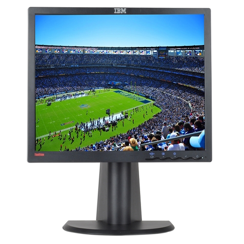 19"" Ibm Thinkvision L192p Dvi/vga 1280x1024 Rotating Lcd Monitor(black) - Rotates To Portrait Or Landscape View!