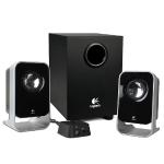 Logitech Ls21 3-piece 2.1 Channel Multimedia Speaker System W/wiredvolume Control&#44; Headphone Jack & Eu Power Cord