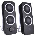 Logitech Z200 2-piece 2 Channel Multimedia Speaker Systemw/headphone & Auxiliary Jacks (black)