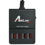 Airlink 101 Mobile Asc-4000 4a 20w 4-port Usb 2.0 Smart Chargerw/overcharge Protection (black)