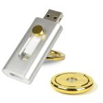 U-ring 64gb Usb 3.0 Magnetic Flash Drive W/usb-c & Micro Usbadapters (silver)