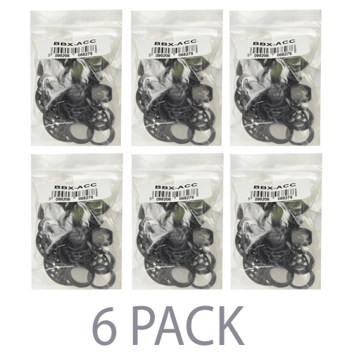 (6-pack) Jaybird X2 Buds Accessory Pack W/ear Fins&#44; Ear Tips & Cordmanagement Clips (midnight Black)