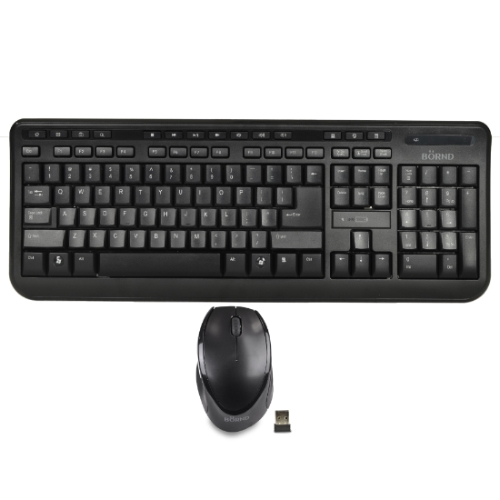 B?rnd M510 Waterproof Wireless Desktop Multimedia Keyboard &optical Mouse Kit (black) - No Batteries