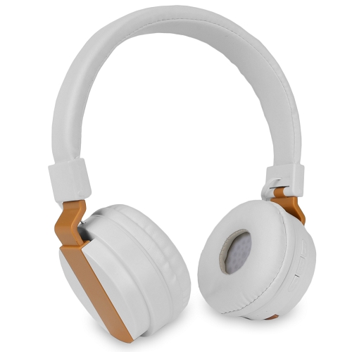 Bluetooth Wireless Rechargeable On-ear Folding Stereo Headphonesw/microphone&#44; Track Controls & 3.5mm Jack (white/brown)