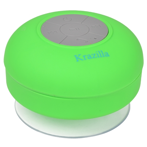 Krazilla Bts-06 Mini Bluetooth Wireless Rechargeable Waterproofshower Speaker W/suction Cup (green)