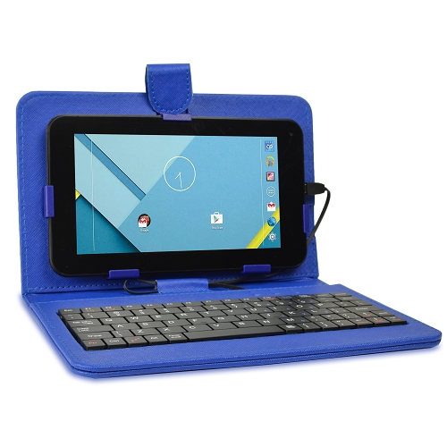 Craig Cmp791-bunaf Quad-core 1.3ghz 16gb 7"" Touchscreen Tabletandroid 5.1 W/cams&#44; Bt&#44; Case & Keyboard (blue/black)