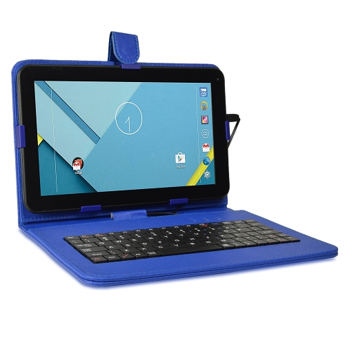 Craig Cmp828-bun Quad-core 1.2ghz 1gb 8gb 9"" Touchscreen Tabletandroid 7.1 W/cams&#44; Bt&#44; Case & Keyboard (blue/black)