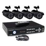 First Alert Dc4405-420 4-channel 500gb Dvr Security System W/4420tvl Indoor/outdoor Ir Cameras