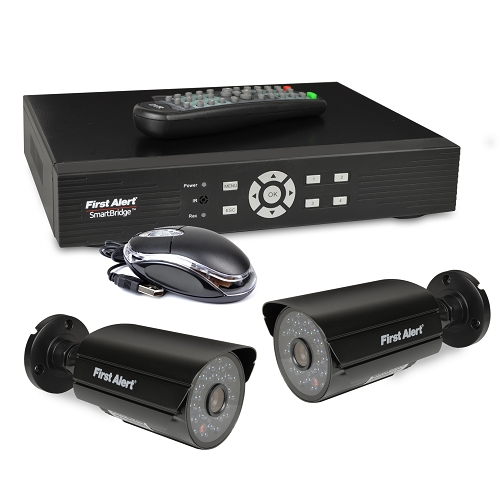 First Alert Smartbridge Dcad4205-700 4-channel 500gb Dvr Securitysystem W/2 700tvl Indoor/outdoor Ir Cameras