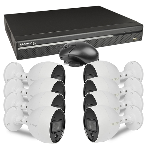 Lechange Dk162r082 16-channel 2tb Network Dvr Security Systemw/8x1080p Motioneye Cameras & Remote Access