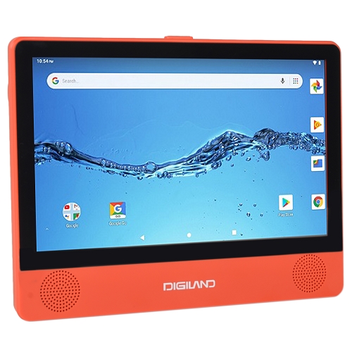 Digiland Dl9003mk 2-in-1 Android Tablet + Dvd Player - Quad-core1.3ghz 1gb 16gb 9"" Tablet Android 9.0 (red)