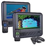 7"" Rca Drc62705e24g Dual Widescreen Lcd Portable Dvd Players W/2remote Controls&#44; Bonus Game Controller & Games (black)