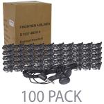 (100-pack) 46"" Stereo Earbuds W/3.5mm Plug (black)