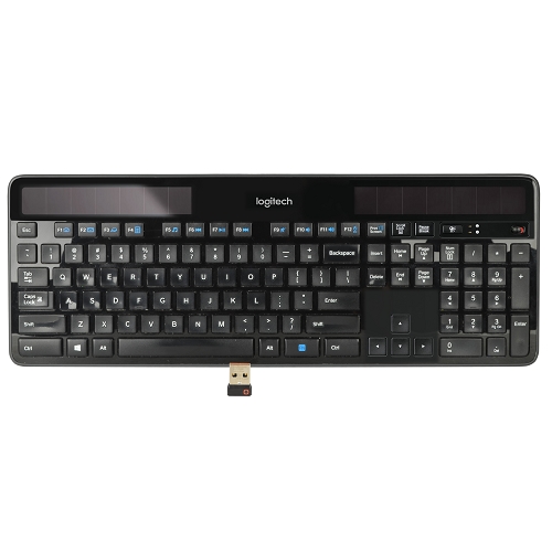 Logitech K750 104-key 2.4ghz Wireless Solar-powered Keyboard W/usbunifying Nano Receiver (black)