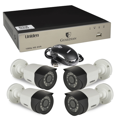 Uniden Guardian G6440d 1080p 500gb 4-channel Security System W/4bullet Cameras & Remote Viewing