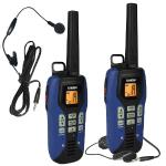 Uniden Gmr5095-2ckhs 22 Channel 50-mile Submersible Frs/gmrstwo-way Radio 2-pack W/charger&#44; Headset & Led Light (blue)