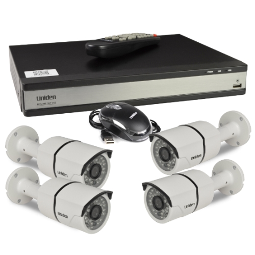 Uniden Udvr85x4 Prohd 720p 8-channel 1tb Dvr Security Systemw/hdmi&#44; Lan & 4 Ip66 720p Bullet Cameras