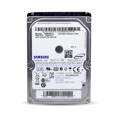 Samsung Spinpoint Hm640jj 640gb Sata/300 7200rpm 16mb 2.5"" Harddrive