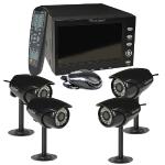 First Alert Hs-4705-400 4-channel 500gb Dvr Security Systemw/built-in 7"" Lcd & 4 400tvl Indoor/outdoor Ir Cameras