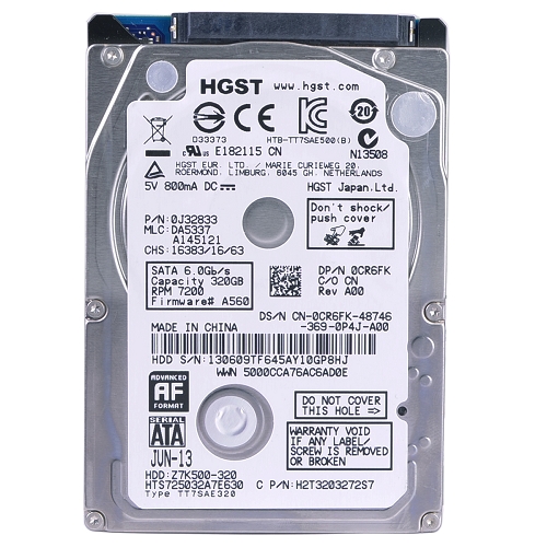 Hitachi Travelstar Z7k500 320gb Sata/600 7200rpm 32mb 2.5"" Harddrive