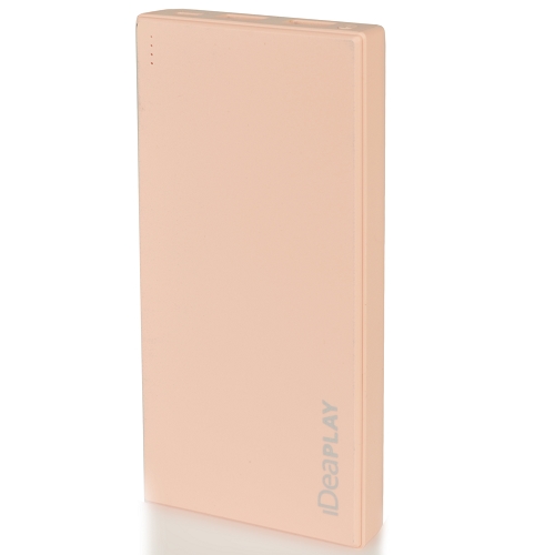 Ideaplay K1 Dual Usb Port 10000mah Power Bank W/usb-c & Lightningadapters (pink)