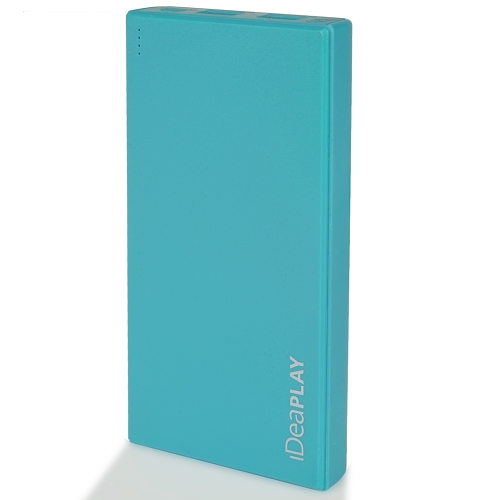 Ideaplay K1 Dual Usb Port 10000mah Power Bank W/usb-c & Lightningadapters (tahitian Tide)