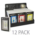 (12-pack) Night Lights ? Assorted Colors&#44; ""light Switch Shaped""&#44;battery Powered Super Bright Led Night Light