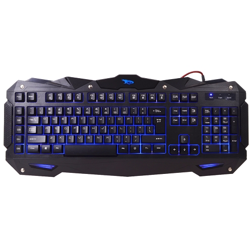 Imicro Desert Cobra Im-kbcobv8 Led Backlit 110-key Gaming Keyboardw/5 Programmable Macro Keys (black)
