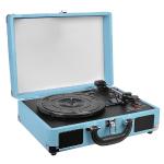 Innovative Technology Bluetooth 3-speed Vintage Suitcase Turntablewith Built-in Speakers (turquoise)