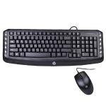 Hp C2600 Usb Standard Keyboard W/win10 Hotkeys & 1200dpi Threebutton Optical Mouse Combo (black)