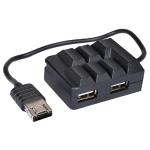 2-in-1 Usb 2.0 Hub & Card Reader Combo With Standard Usb/micro Usbcombo Connector & Otg Support (black)
