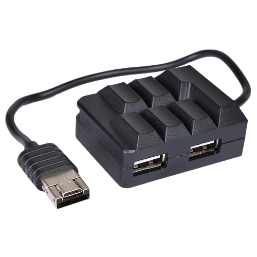 2-in-1 Usb 2.0 Hub & Card Reader Combo With Standard Usb/micro Usbcombo Connector & Otg Support (black)