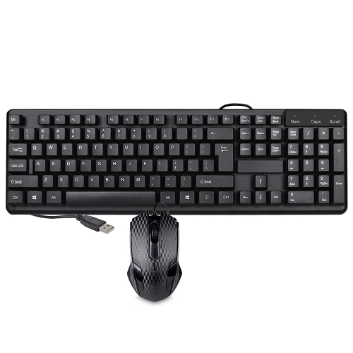 Imicro Kb-im1359 Modern Series 104-key Wired Keyboard & Opticalmouse Combo (black)