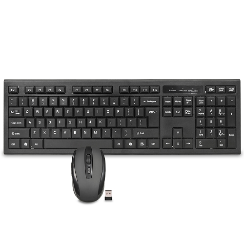 Imicro Kb-imw6020 2.4ghz Wireless Keyboard & 1600dpi Mouse Combow/usb Receiver (black)