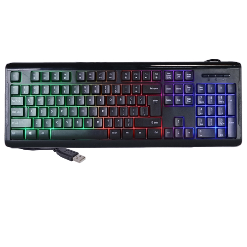 Imicro Kb-us9821c 104-key Rainbow Backlit Usb Wired Multimediakeyboard (black)