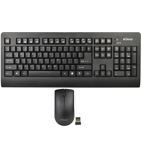 B?rnd W521 Wireless Multimedia Keyboard & Optical Mouse Combo W/usbreceiver (black) - No Batteries
