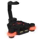 Krazilla Kzm-hb30 Red Led Gaming Mouse Bungee W/usb 2.0 Hub(black/red) - Retail Hanging Package