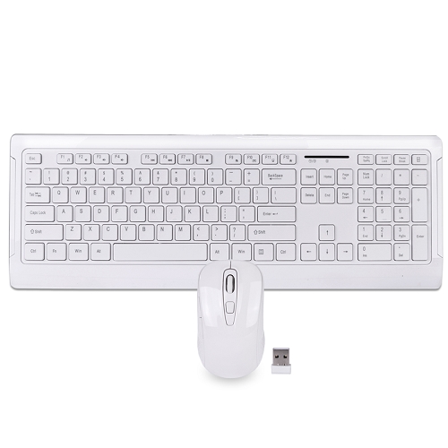 106-key 2.4ghz Wireless Multimedia Keyboard & Optical Mouse Kit(white)