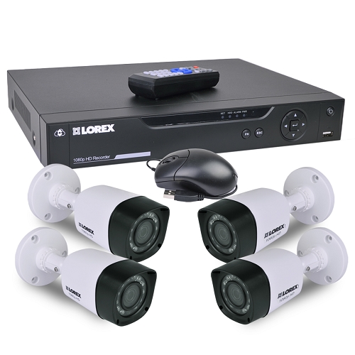Lorex Lhv414f Analog 1080p 4-channel 1tb Dvr Security Systemw/lorex Secure App & 4 1080p Indoor/outdoor Cameras