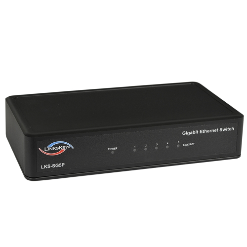 Linkskey Lks-sg5p 5-port 10/100/1000mbps Gigabit Ethernet Switchw/green Technology