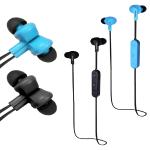 (2-pack) Magnavox Mbh525c Water/dust Resistant Bluetooth Stereoearphones W/microphone/volume Control (black/blue)