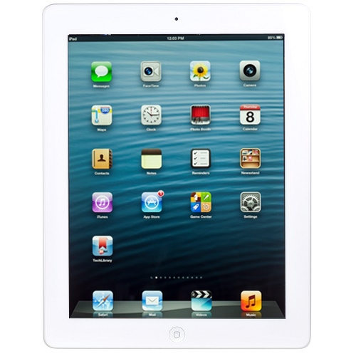 Apple Ipad With Retina Display Wi-fi + Cellular For At&amp;t 16gb -white (4th Generation) (etching)