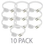 (10-pack) 6' Apple Mk122ll/a Power Adapter Extension Cable (white)