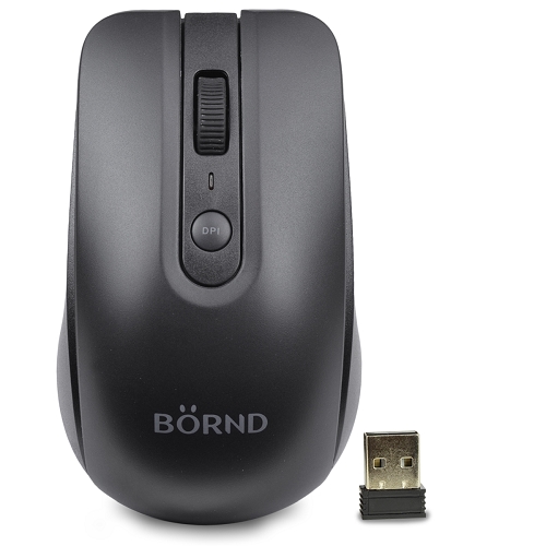 B?rnd C190 2.4ghz Wireless 3-button Optical Scroll Mouse W/nano Usbtransceiver (black) - No Batteries