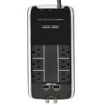 Monster Power Platinum 600 1620 Joules 120v 6-outlet Surgeprotector W/2 Usb 3.4a Charging Ports (black/white)