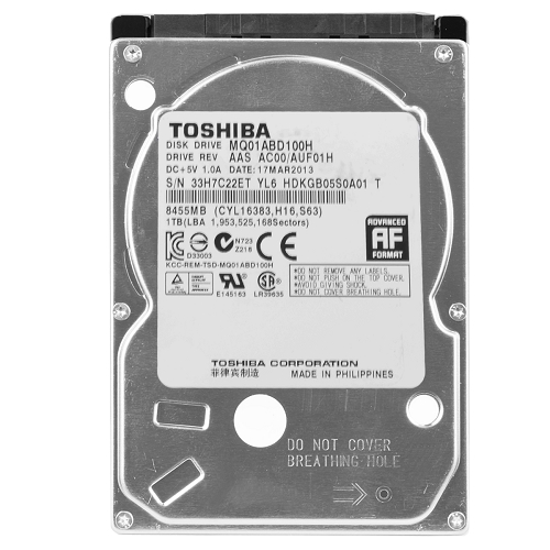 Toshiba Mq01abd100h Sshd 1 Terabyte (1tb) Sata/600 5400rpm 64mb2.5"" Hybrid Hard Drive W/8gb Nand Flash Memory