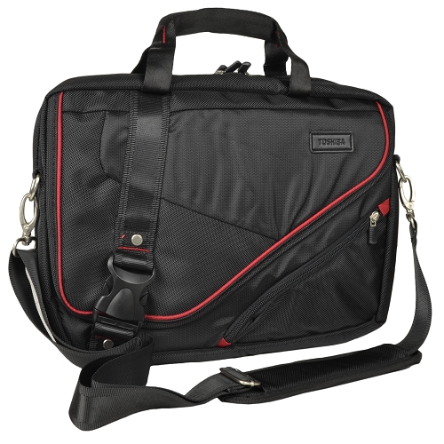 Toshiba Envoy 2 Messenger Bag W/adjustable Shoulder Strap - Fits Upto 14"" Notebooks (black/red)