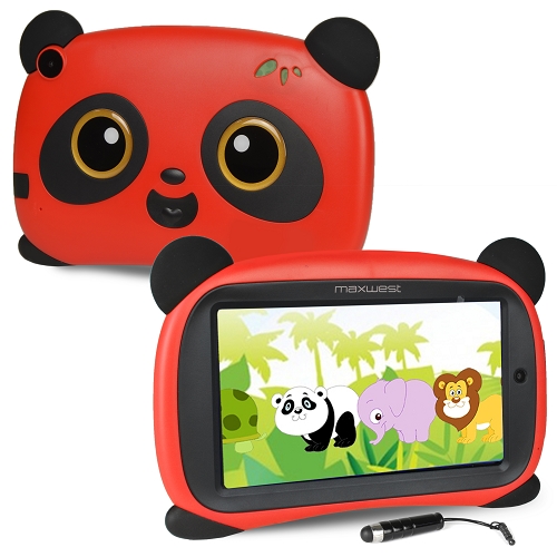 Maxwest Panda 7 Quad-core 1.2ghz 1gb 16gb 7"" Capacitive Touchscreenkids Tablet Android 8.1 Go W/cams & Bt (red)