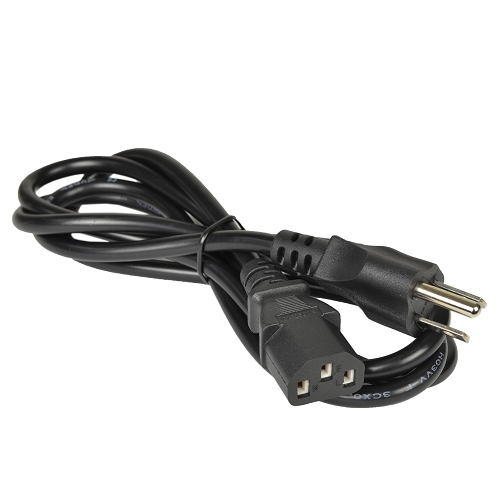 5' Standard 3-prong (us) Computer Power Supply Cord (black) -standard Power Cord For Computers&#44; Monitors - Bulk Cable