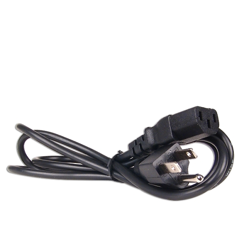 5' Standard 3-prong (us) Computer Power Supply Cord (black) -standard Power Cord For Computers&#44; Monitors - Bulk Cable